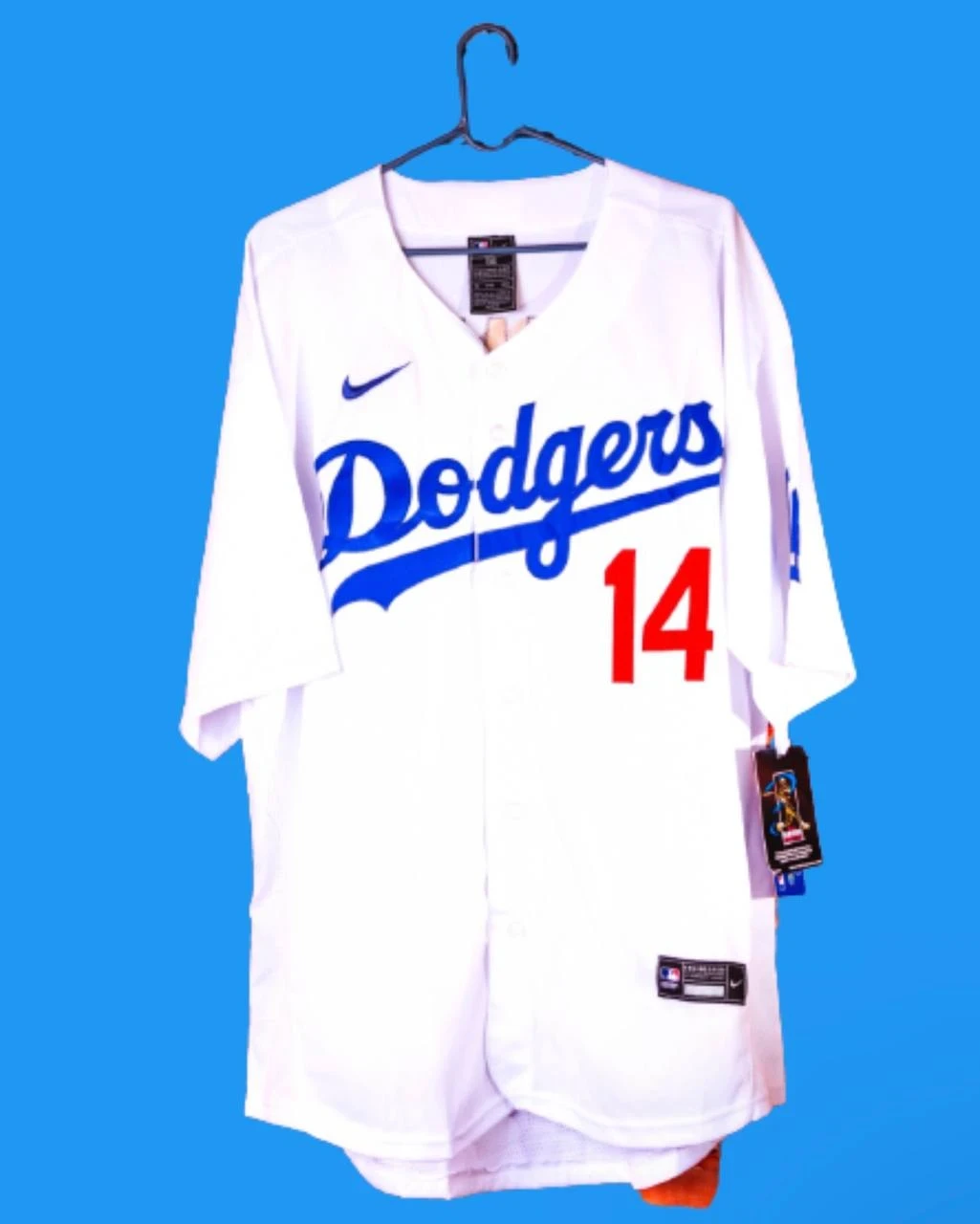 Mens Los Angeles Dodgers x Peso Pluma White Jersey