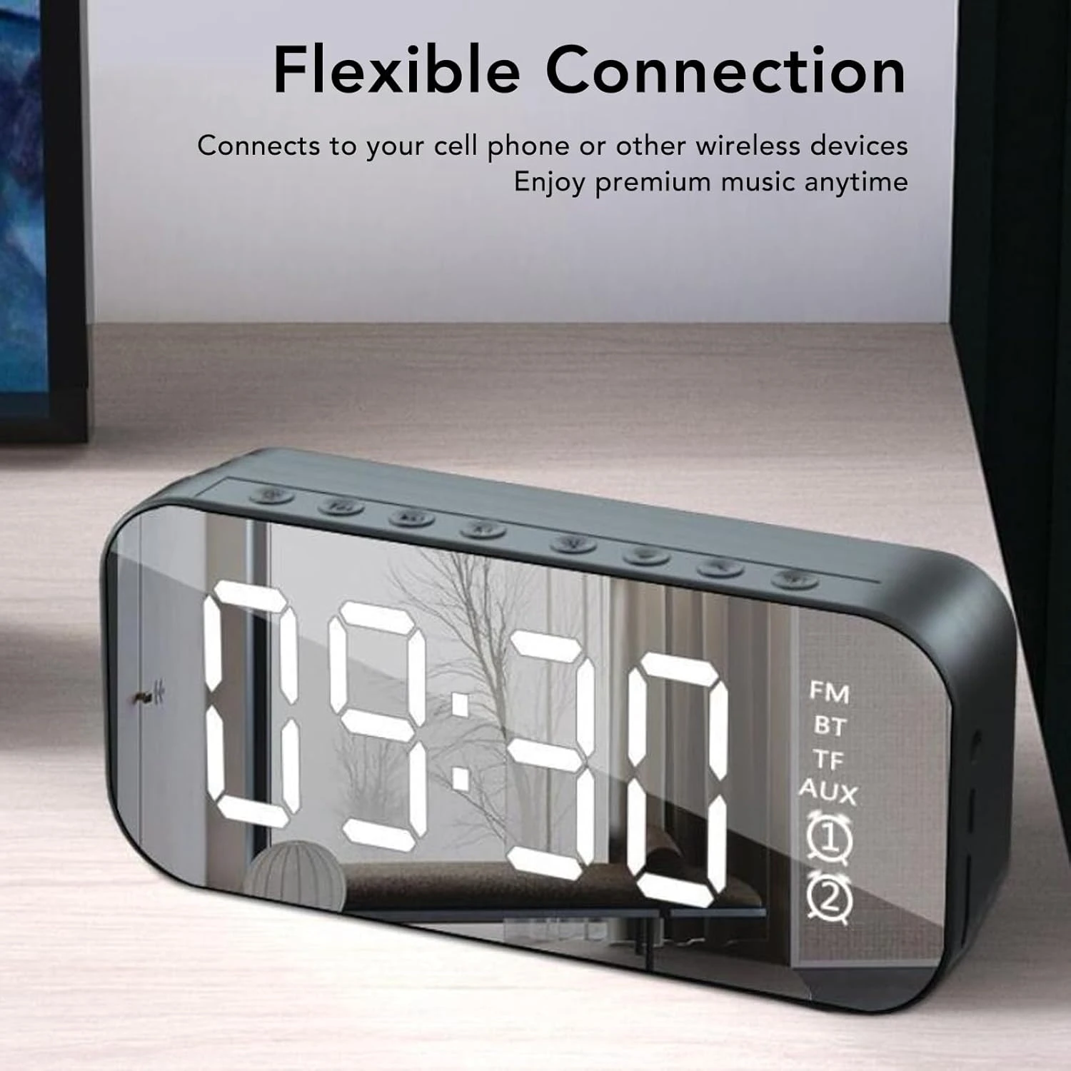 Powerful Sound Quality Speaker Alarm Clock Retro Small Multi Functional Desk Sub