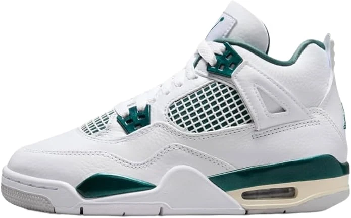 Jordan Big Kid's 4 Retro White/Oxidized Green-White