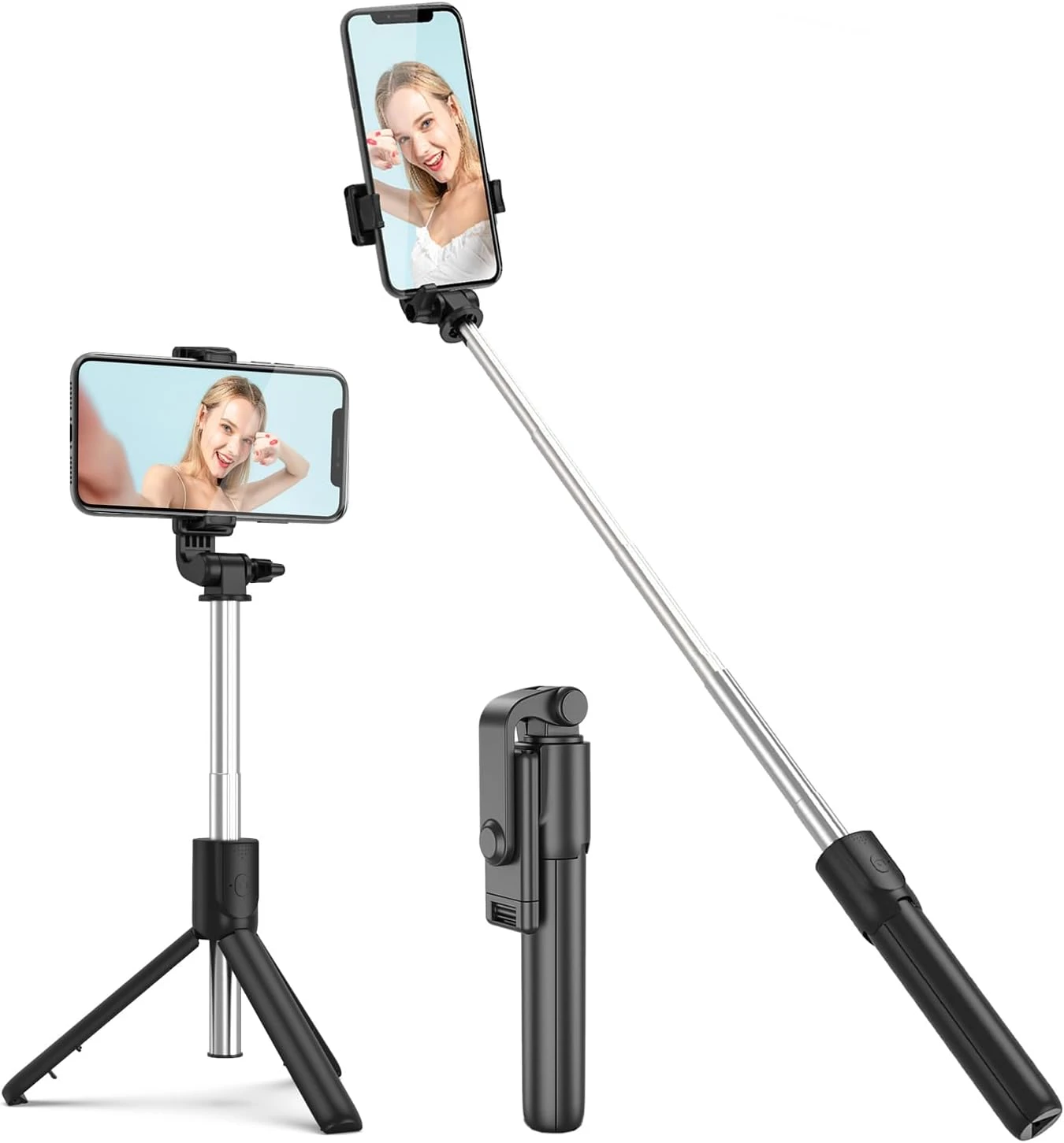 Tianle Selfie Stick, 4 in 1 Selfie Stick Tripod, Extendable and Portable Stable