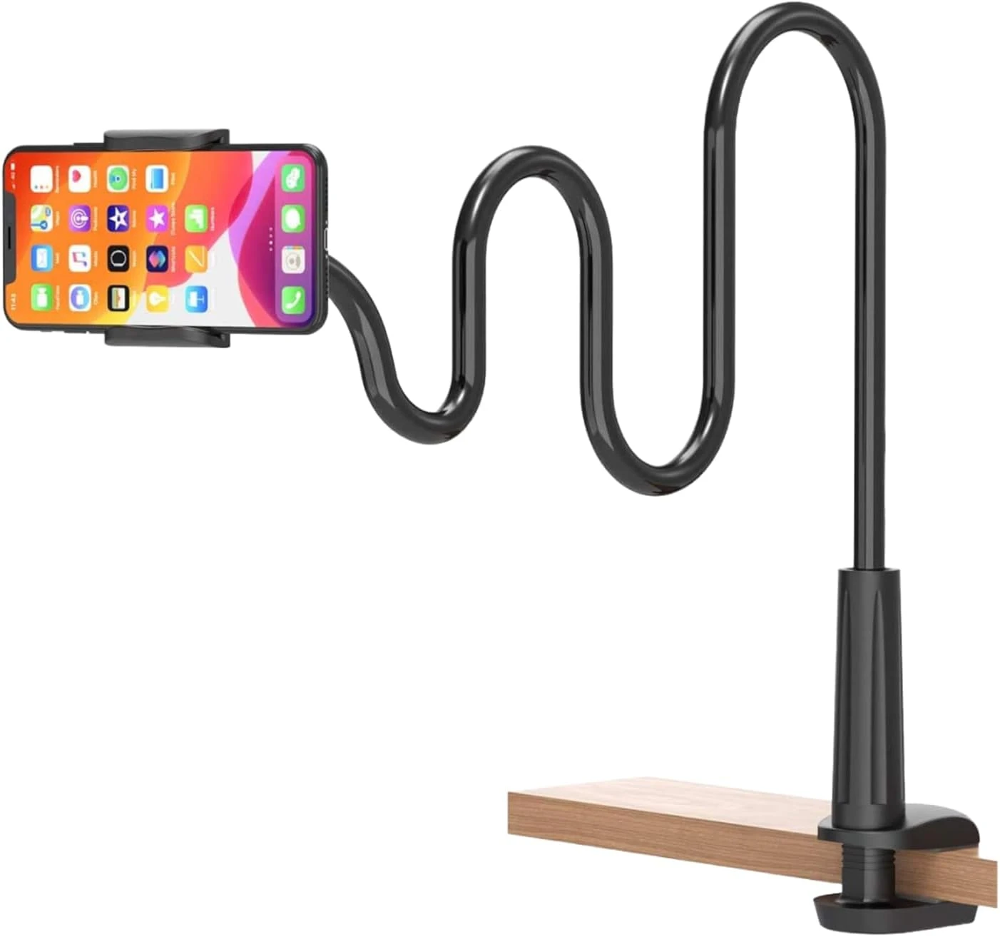 Ka'Dee Simply Beyouful Black -Mobile Phone Clamp Bracket Flexible Long Arm Goose