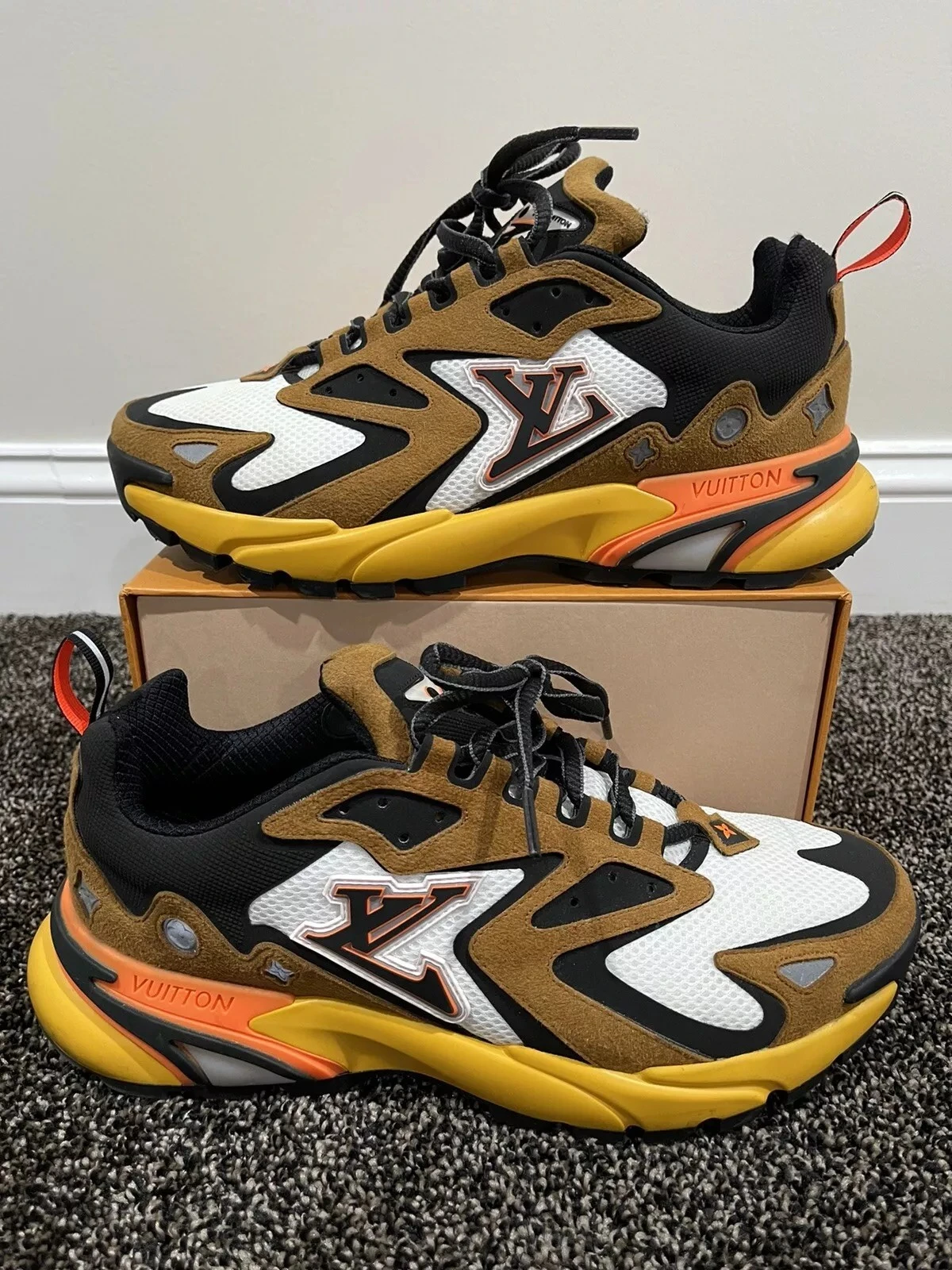 Louis Vuitton Runner Tatic Sneakers 'Orange White Brown'