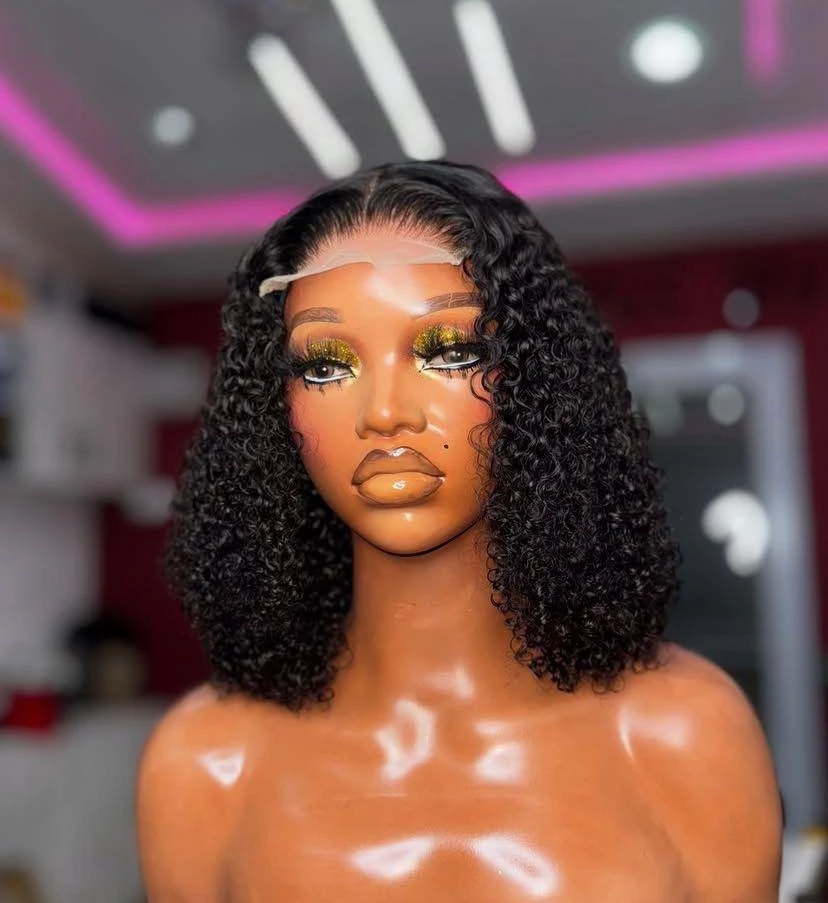 Double Drawn Pixie Curl Wig – 14 Inches, 100% Human Hair