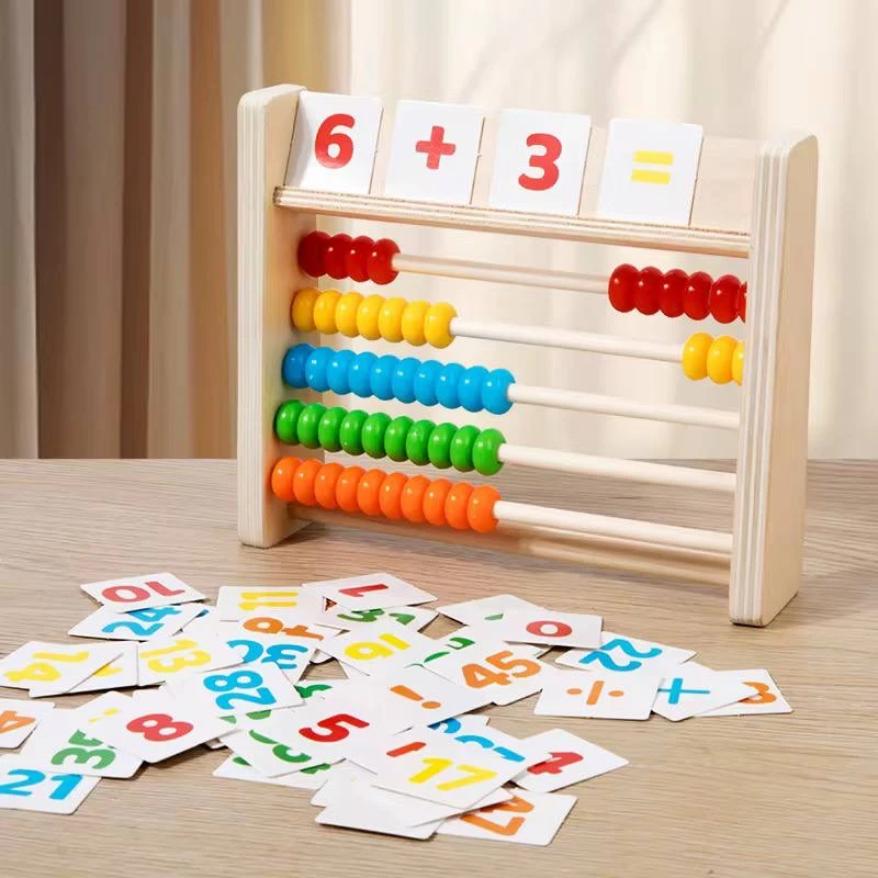 Wooden Abacus – 5-Stage Counting Frame for Early Learning