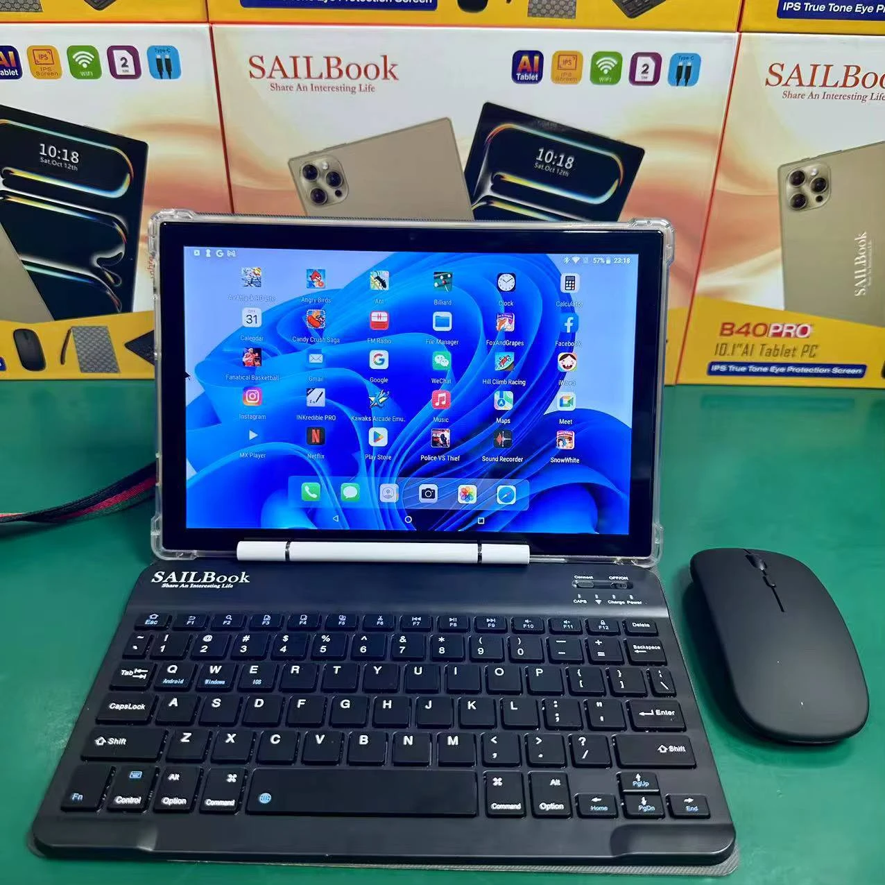 SmartTab B22 – 10.1" Android 13 Tablet (16+512GB, Dual SIM) with Keyboard