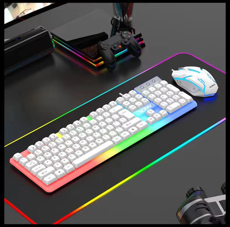 White Wireless Keyboard and Mouse Combo